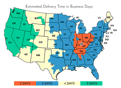 Shipping Map from Kentucky
